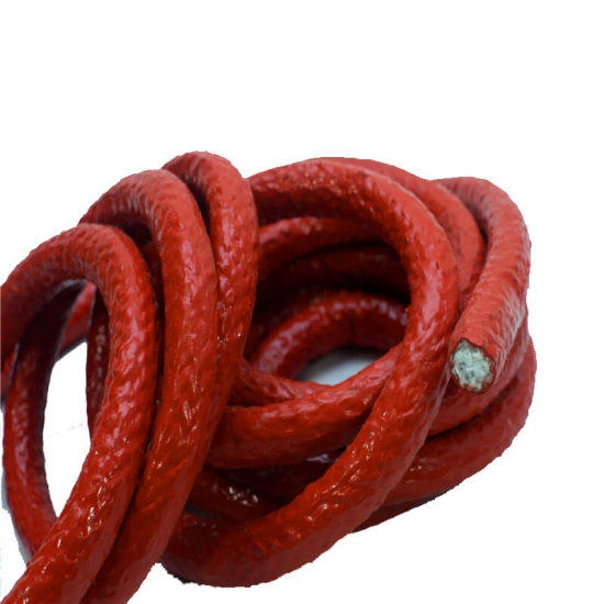 silicone rubber fiberglass sleeving rope,fiberglass braided rope