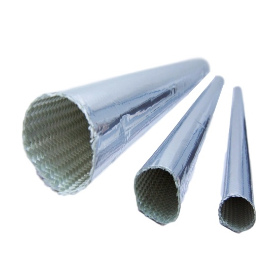 heat reflect aluminum foil fiberglass sleeve